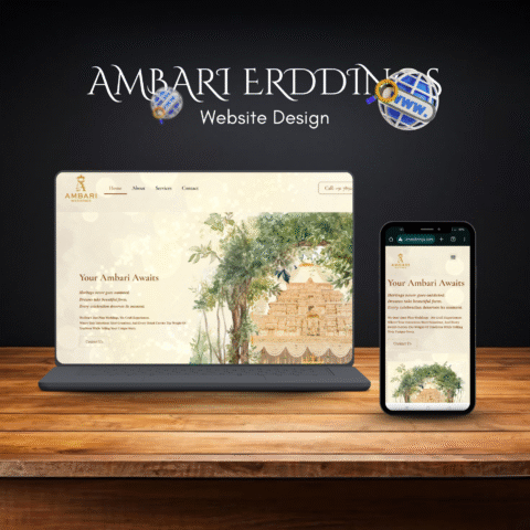 Ambari Weddings<br> <em>Website</em> design